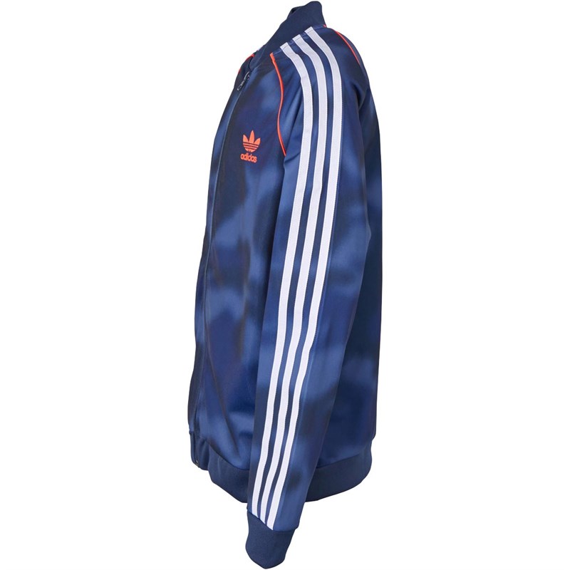 adidas Originals Vestes de survêtement AOP Camo Superstar Junior Bleu