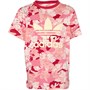 adidas Originals Junior AOP Trefoil T-Shirt Core White/Easy Pink/Multi Colour/Core White