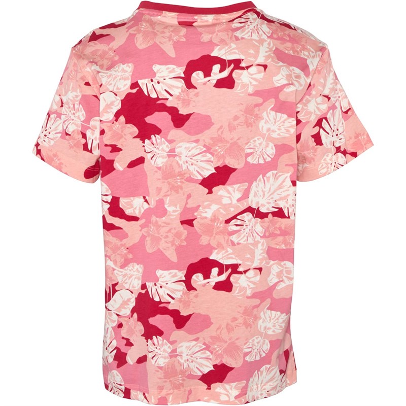 adidas Originals Junior AOP Trefoil T-Shirt Core White/Easy Pink/Multi Colour/Core White