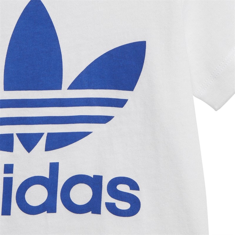 adidas Originals Infant Trefoil Shorts And T-Shirt Set White/Royal Blue