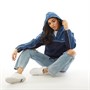 adidas Originals Damskie Bluzy z kapturami Niebieski