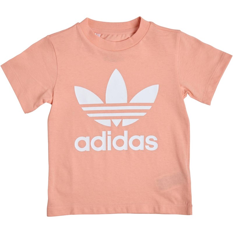 adidas Originals Infant Trefoil T-Shirt Glow Pink/White