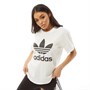 adidas Originals Damskie Boyfriend Trefoil T-shirty Biały