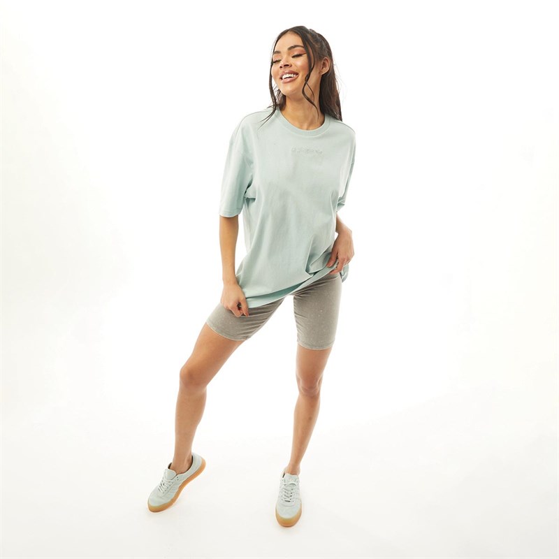 adidas Originals Womens Oversize T-Shirt Green Tint