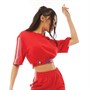 adidas Originals T-Shirts Adicolor Primeblue Tricolor Femme Rouge