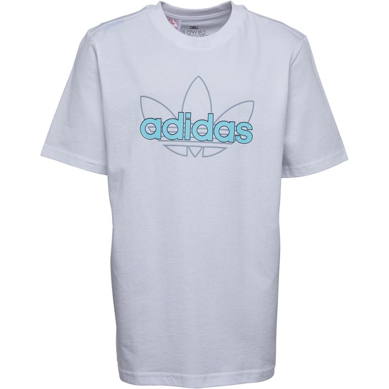 adidas Originals T-Shirts SPRT Collection Graphic Trefoil Junior Blanc