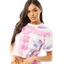 adidas Originals Womens Tie Dye Crop Top Multi Colour