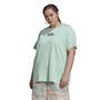 adidas Originals Womens R.Y.V. T-Shirt Plus Size Frozen Green
