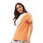 adidas Originals Womens Adicolor Sliced Trefoil Loose T-Shirt White/Hazy Copper
