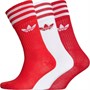 adidas Originals Three Pack Crew Socks Powder Red/White/Active Red