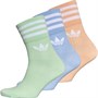 adidas Originals Unisex Three Pack Mid Cut Crew Socks Skarpety Sportowe Wielobarwny