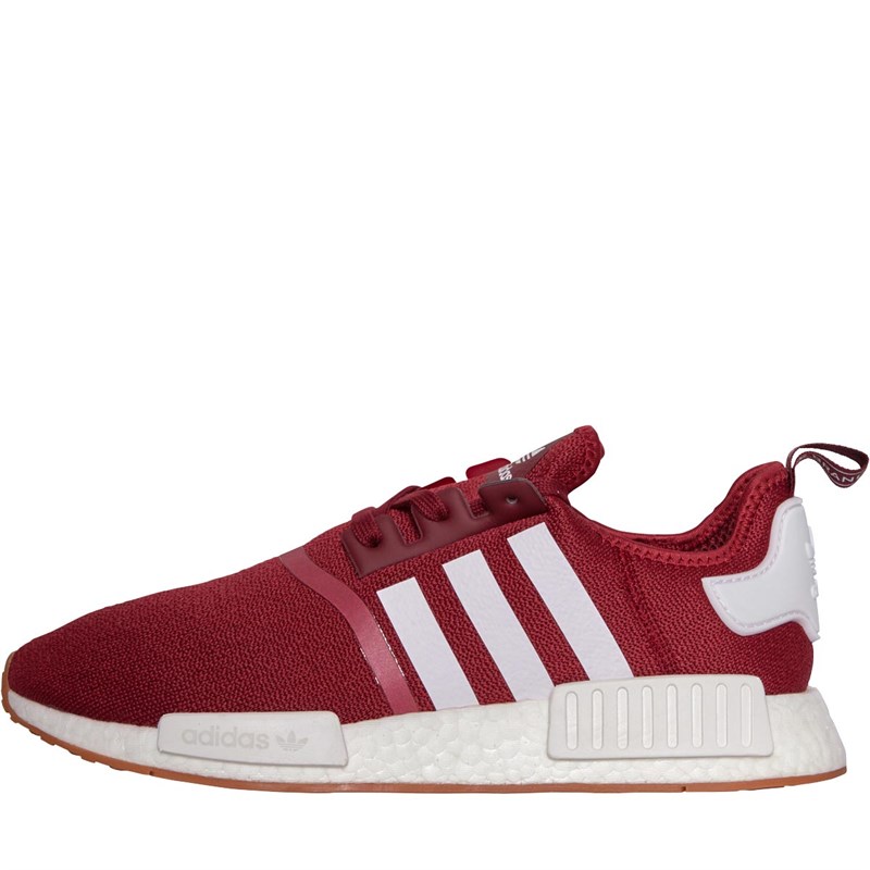 Buy adidas Originals Junior NMD R1 Trainers Core Burgundy Footwear White Gum2