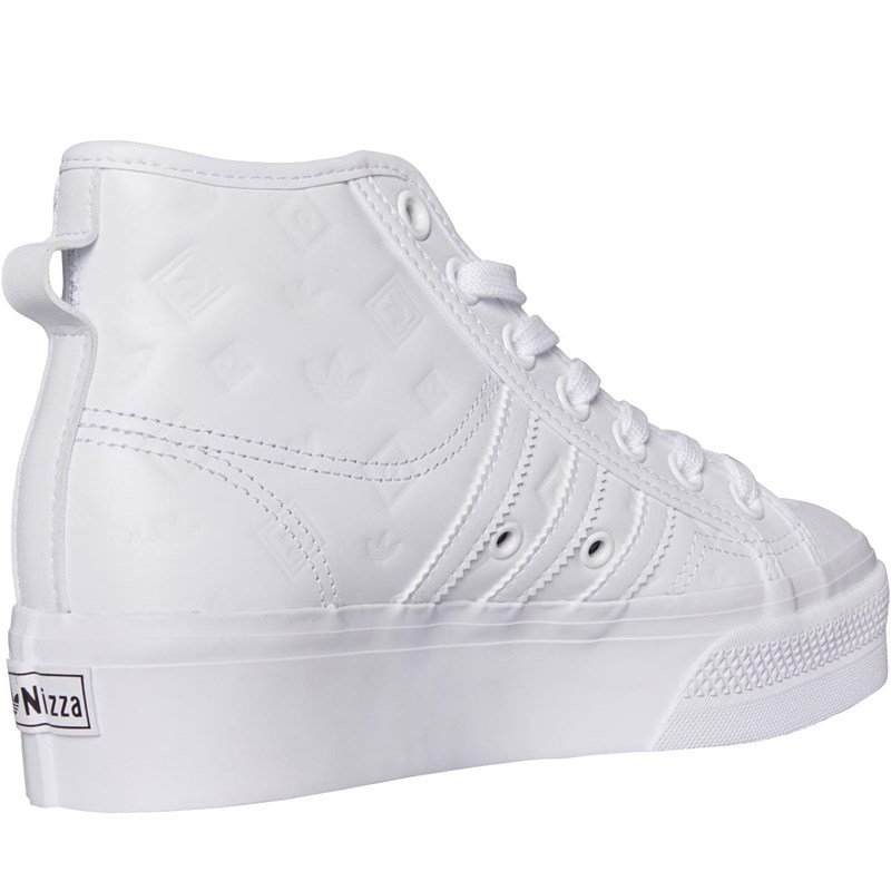 adidas Originals Damen Nizza Platform Mid Sneaker Weiß