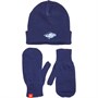 adidas Originals Kinder Childrens Trefoil Univere Winter Set Mützen Blau