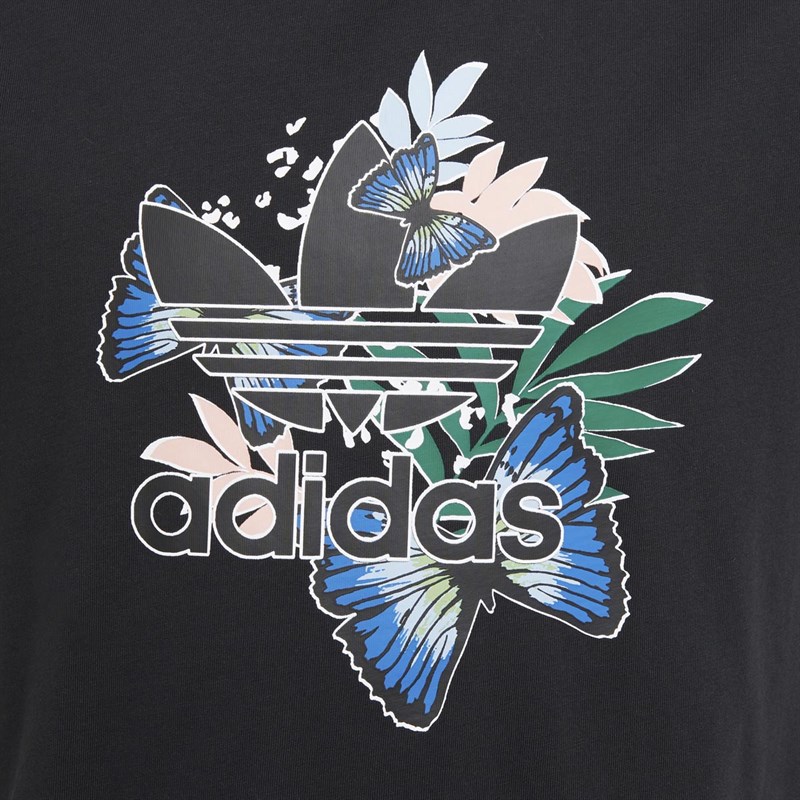 adidas Originals Kids Her Studio London Animal Flower Print T-shirts Zwart