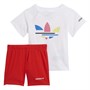 adidas Originals Infant Adicolor Shorts And T-Shirt Set White/Red