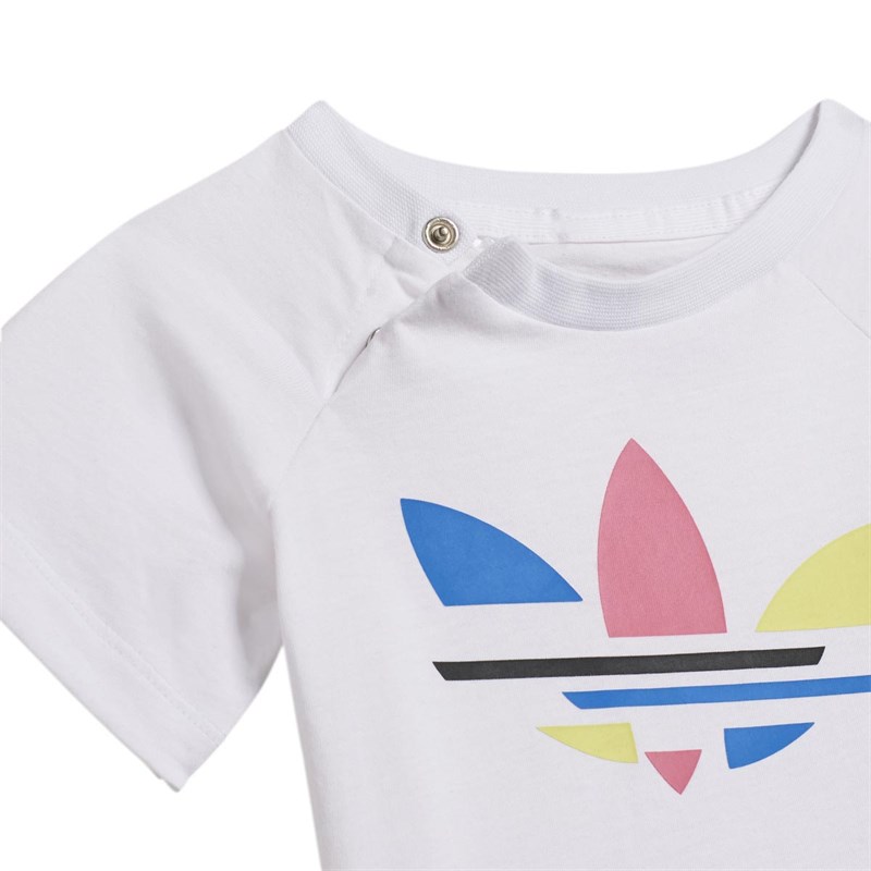 adidas Originals Infant Adicolor Shorts And T-Shirt Set White/Red