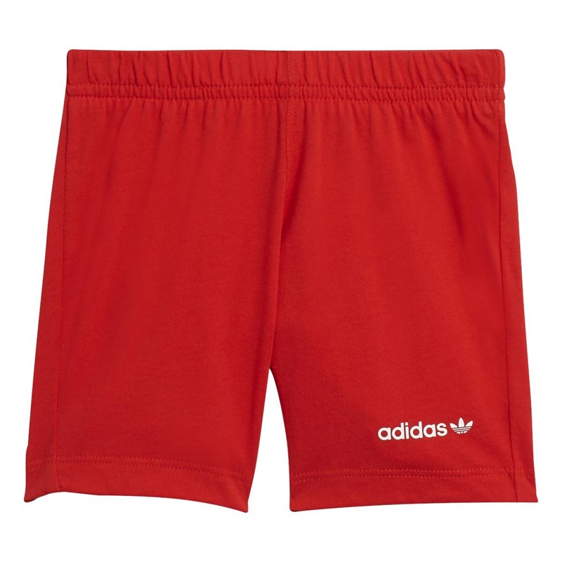 adidas Originals Infant Adicolor Shorts And T-Shirt Set White/Red