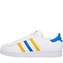 adidas Originals Mens Superstar Trainers Footwear White/Blue/Semi Solar Gold