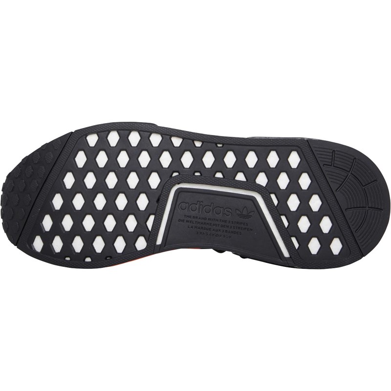 adidas Originals Mens NMD_R1 Trainers Core Black/Screaming Orange/Grey Five