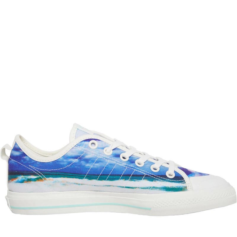 adidas originals nizza rf trainers in white canvas
