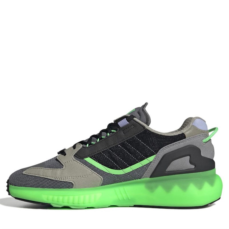 Grey and green adidas hot sale trainers