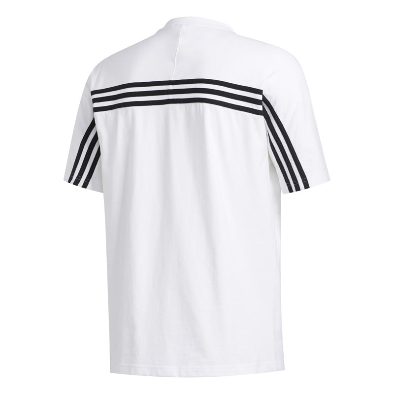 adidas Originals Herren SPRT 3-Stripes T-Shirts Weiß