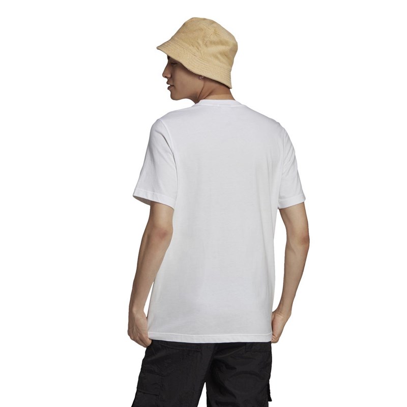 adidas Originals Herren Camouflage Graphic Infill Logo T-Shirts Weiß