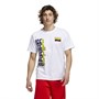 adidas Originals Męskie Logo Play Badge Graphic T-shirty Biały