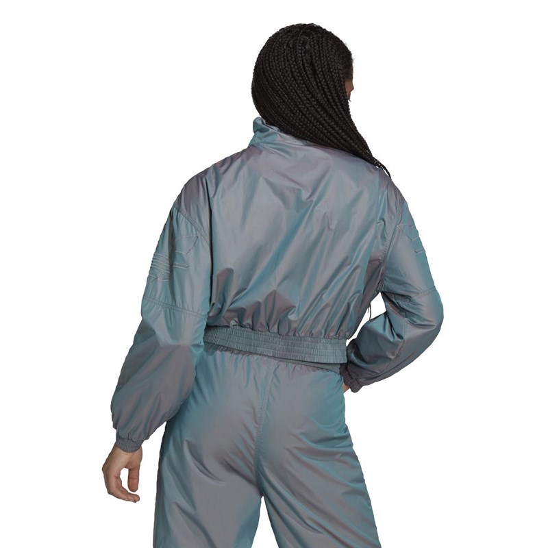 adidas Originals Hauts de Sport Performants Adicolor Stered Trefoil Femme Métallique