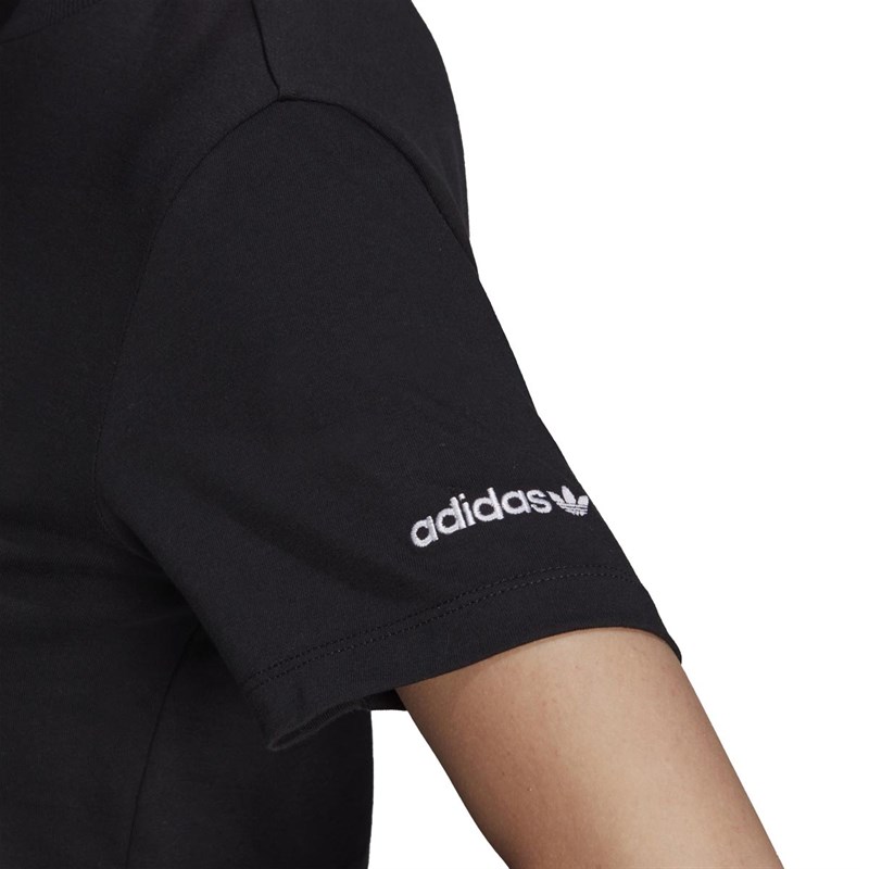 adidas Originals Womens Adicolor Shattered Trefoil T-Shirt Dress Black