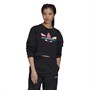 adidas Originals Womens Adicolor Shattered Trefoil Sweatshirt Black