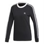adidas Originals Womens 3-Stripes Adicolor Long Sleeve T-Shirt Black/White