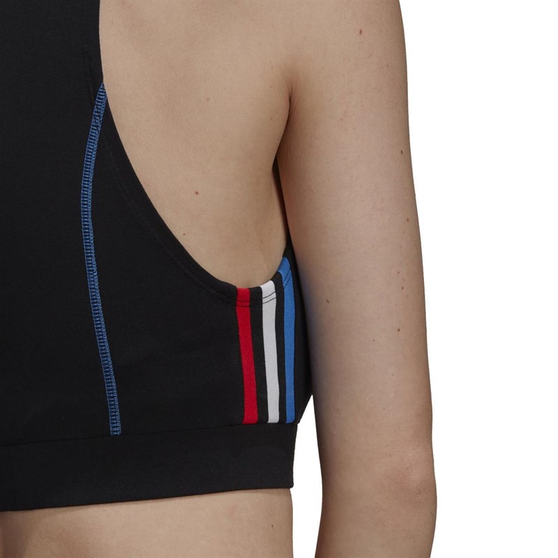 adidas Originals Damen Adicolor Tricolor Performance Sporttops Schwarz