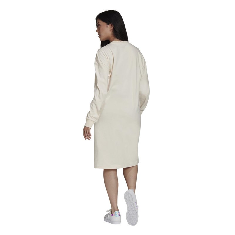 adidas Originals Womens Long Sleeve Dress Wonder White