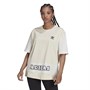 adidas Originals Damen Logo Play Graphic Oversized T-Shirts Weiß
