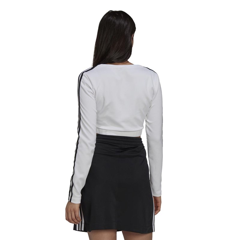 adidas Originals Womens Adicolour Classics Long Sleeve Top White