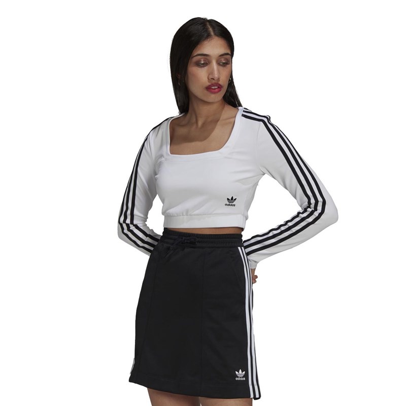 adidas Originals Womens Adicolour Classics Long Sleeve Top White