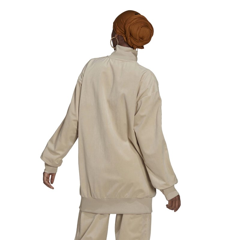 adidas Originals Hauts de Sport Performants Adicolor Velour Femme Ecru