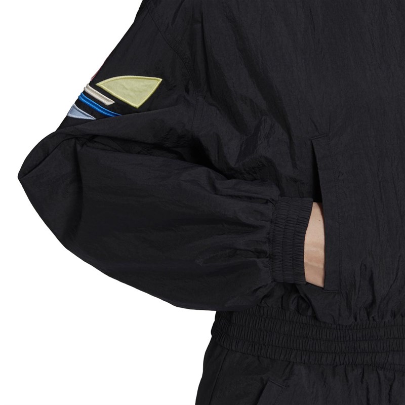 adidas Originals Womens Adicolor Shattered Trefoil Track Top Black