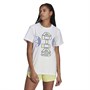 adidas Originals Dames Trefoil Moments Oversized T-shirts Wit