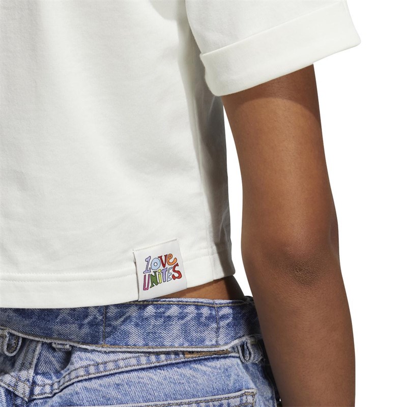 adidas Originals Damen Love Unites T-Shirts Weiß