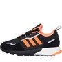 adidas Originals Mens ZX 1K Boost Trainers Core Black/Solar Orange/Silver Metallic