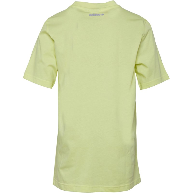 adidas Originals Junior Dino Graphic T-Shirt Pulse Yellow/Light Purple