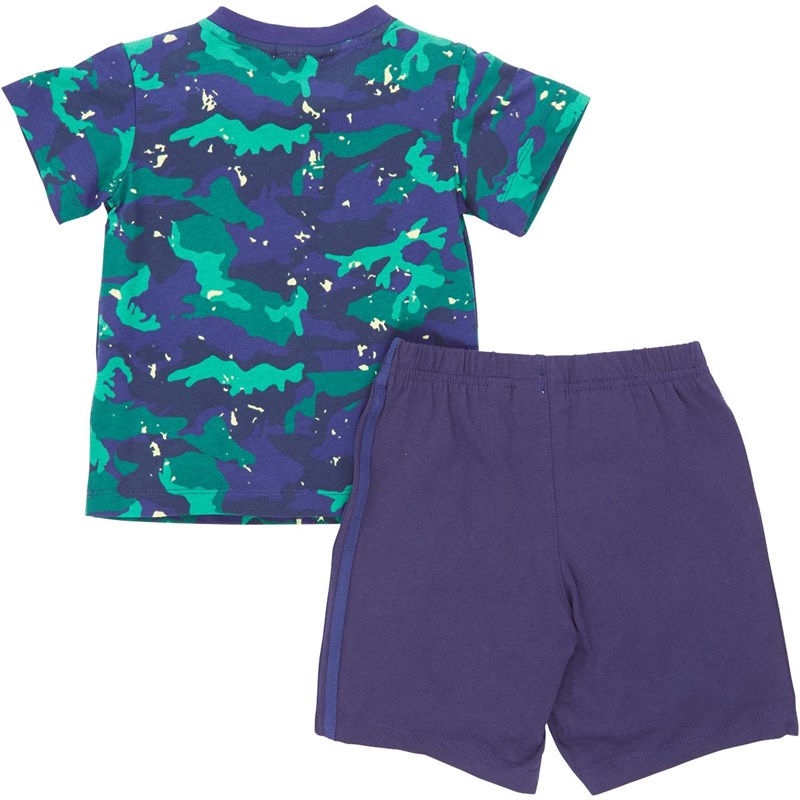 adidas Originals Infant Camo Shorts And Tee Set Night Sky/Multicolour