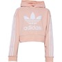 adidas Originals Junior Adicolor Cropped Hoodie Haze Coral/White