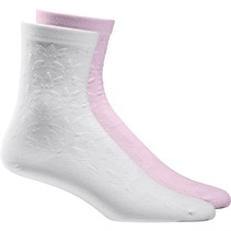 adidas Originals Trefoil Two Pack Crew Socks White/Clear Pink