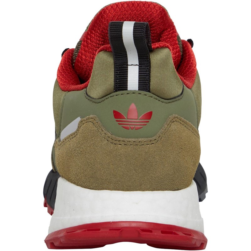 Buy adidas Originals Mens ZX 1K Boost Focus Olive/Core Black/Power Red