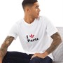 adidas Originals Herren Paris Trefoil T-Shirts Weiß