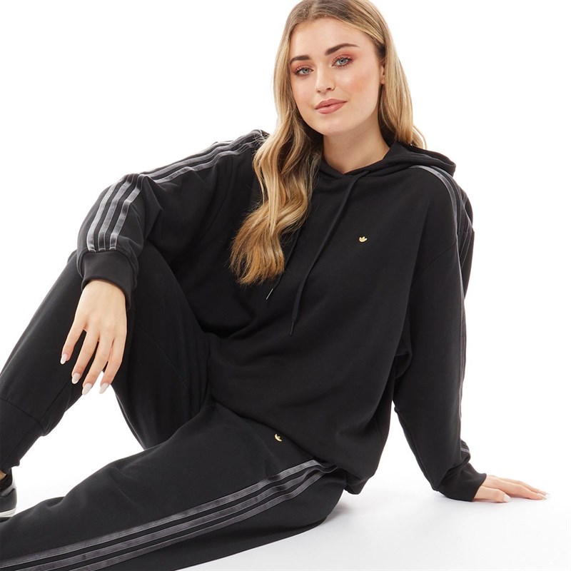 adidas Originals Womens Oversized Hoodie Black